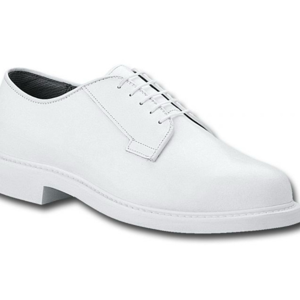 Men’s White Leather Low Quarter Shoes